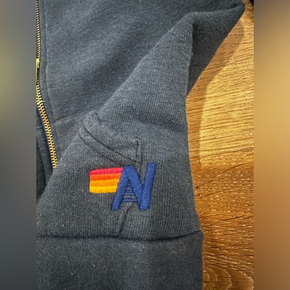Aviator Nation Rainbow Bolt Zip Hoodie Small - Picture 8 of 9